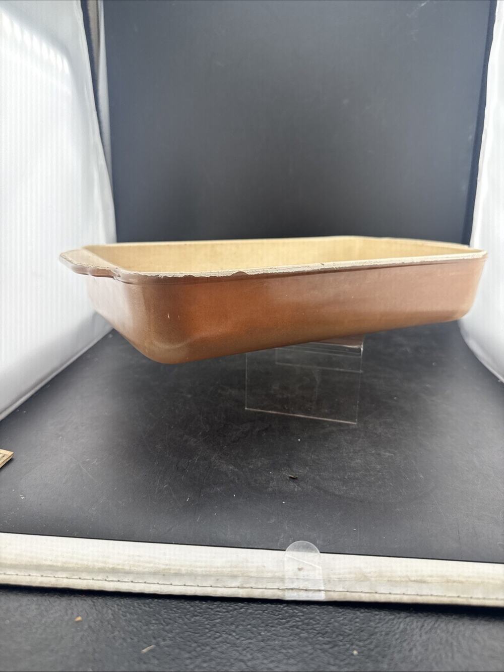 Vintage Fire King Peach Luster 1.5 Qt Rectangular Baking Dish Utility Pan 441